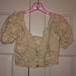 Urban Outfitters lace crop top